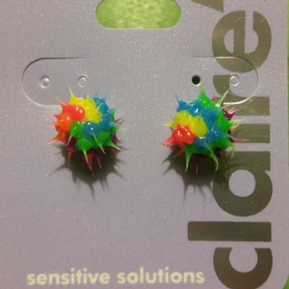 Claire's spike shop ball earrings